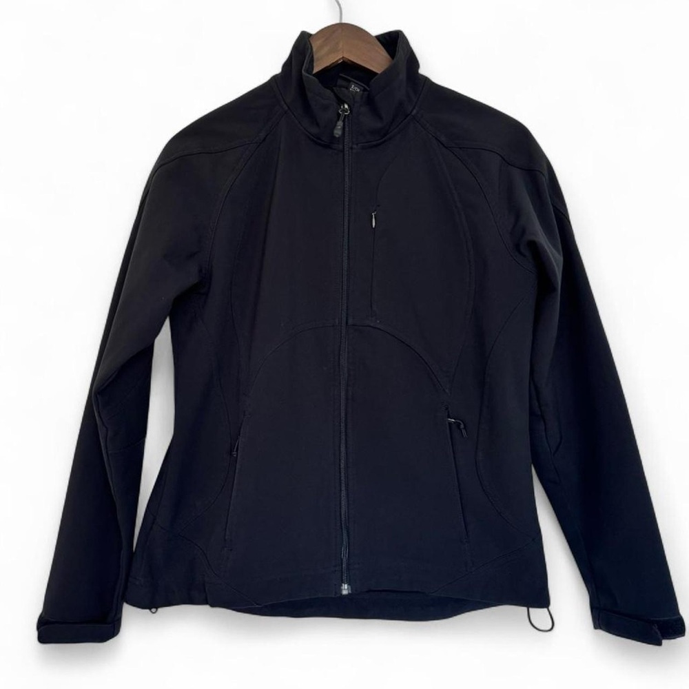 Small Women’s Black Lightweight Windbreaker Outdoor Shell Jacket Double Diamond